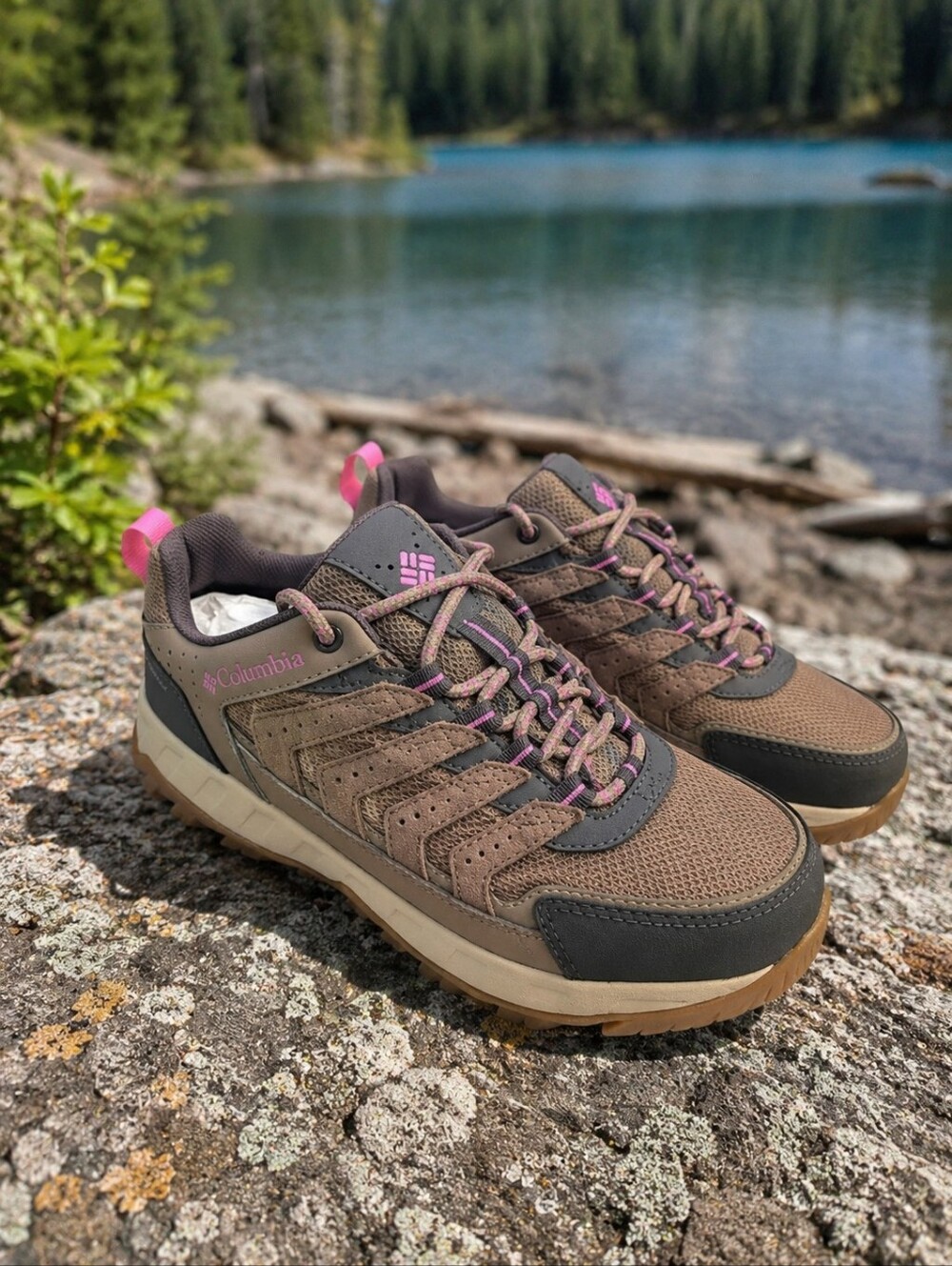 Columbia Strata Trail Low WP Wide Hiking Shoes Women's 7.5 Wide Waterproof EUC